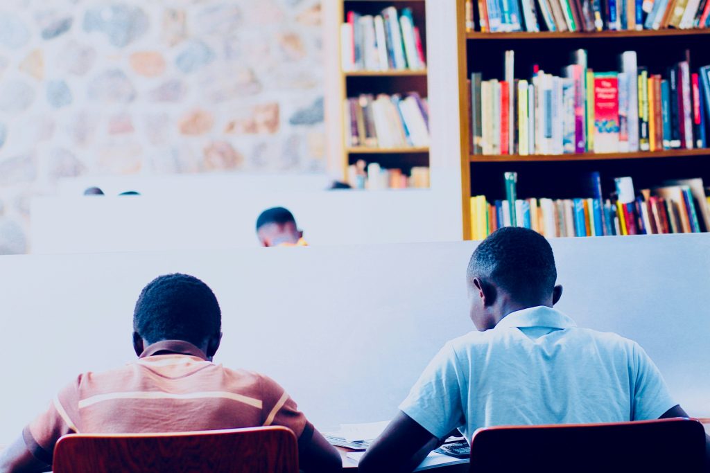 image of students reading